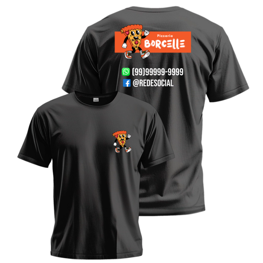 Camiseta personalizada peito e costas